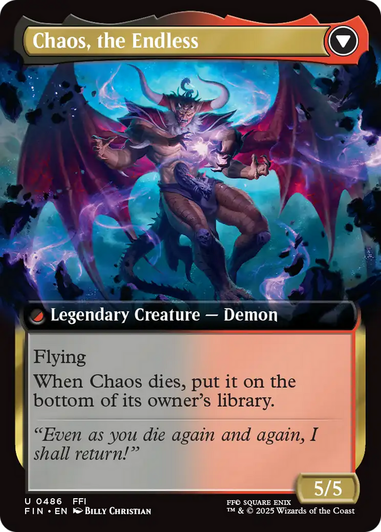 Magic: The Gathering - Garland, Knight of Cornelia // Chaos, the Endless Foil - Final Fantasy