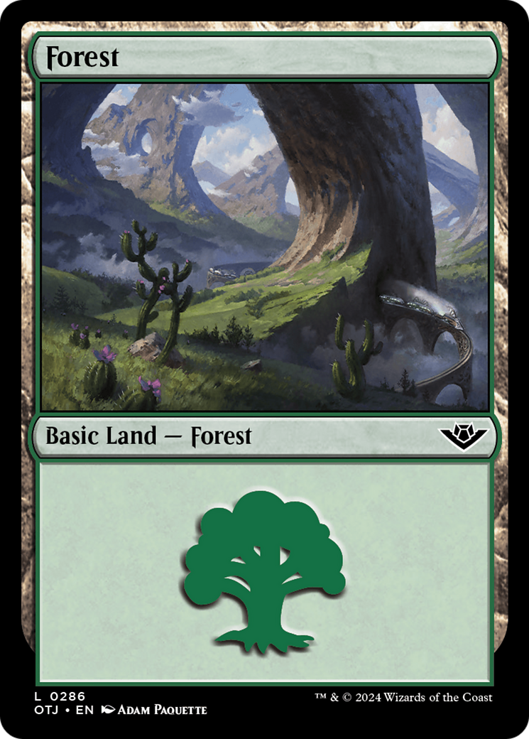 Magic: The Gathering - Forest #286 Foil - Outlaws of Thunder Junction