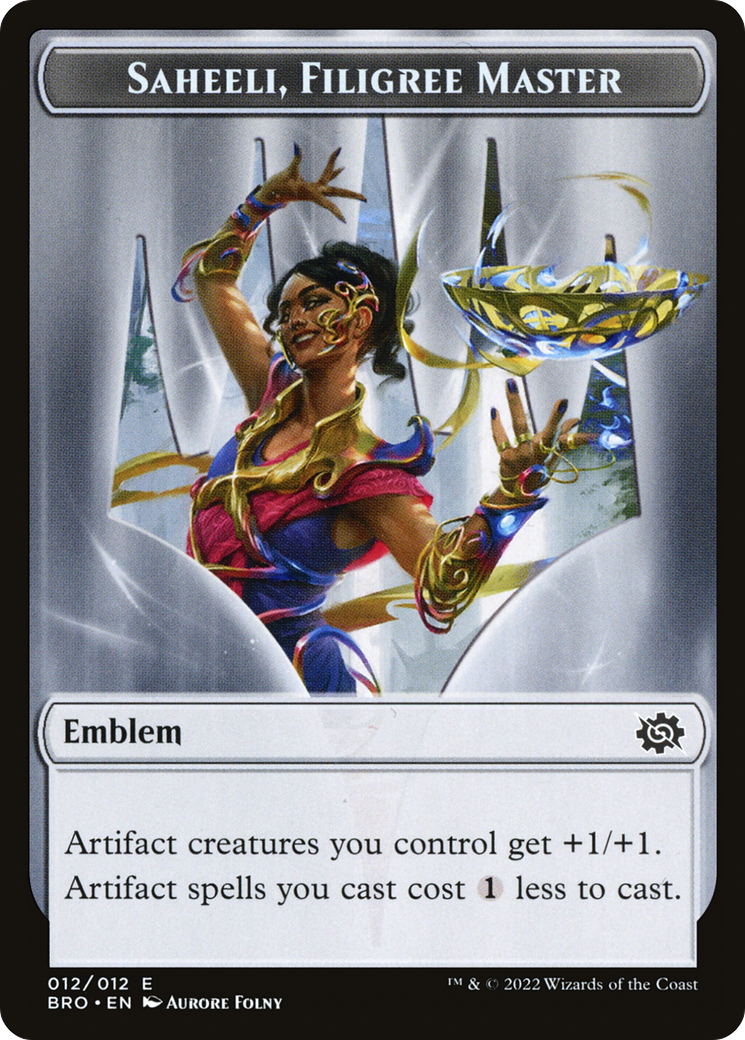 Magic: The Gathering - Saheeli, Filigree Master Emblem - The Brothers' War Tokens