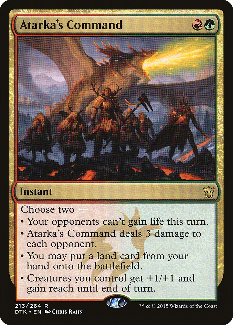 Magic: The Gathering - Atarka's Command Foil - Dragons of Tarkir