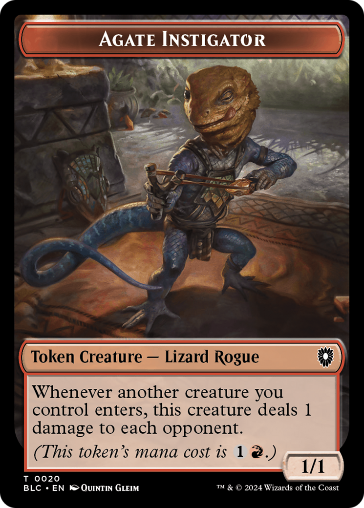 Magic: The Gathering - Agate Instigator Token - Bloomburrow Commander Tokens