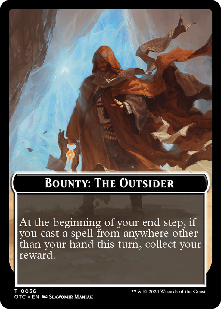 Magic: The Gathering - Bounty: The Outsider // Wanted! - Outlaws of Thunder Junction Commander Tokens