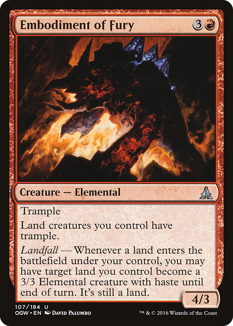 Magic: The Gathering - Embodiment of Fury Foil - Oath of the Gatewatch