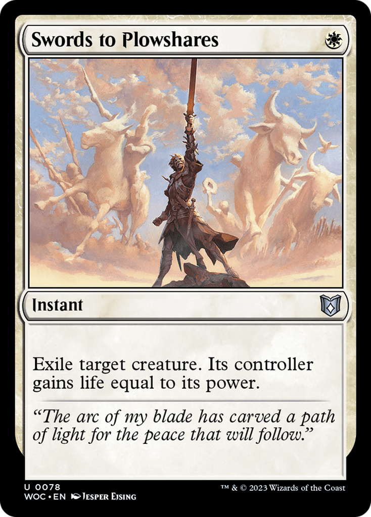 Magic: The Gathering - Swords to Plowshares - Wilds of Eldraine Commander
