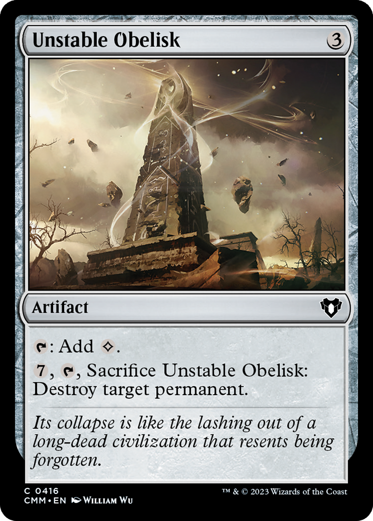 Magic: The Gathering - Unstable Obelisk Foil - Commander Masters