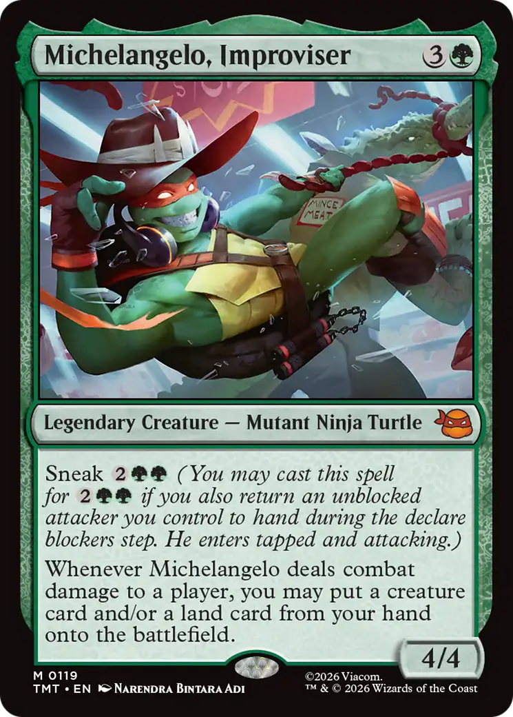 Magic: The Gathering - Michelangelo, Improviser Foil - Teenage Mutant Ninja Turtles