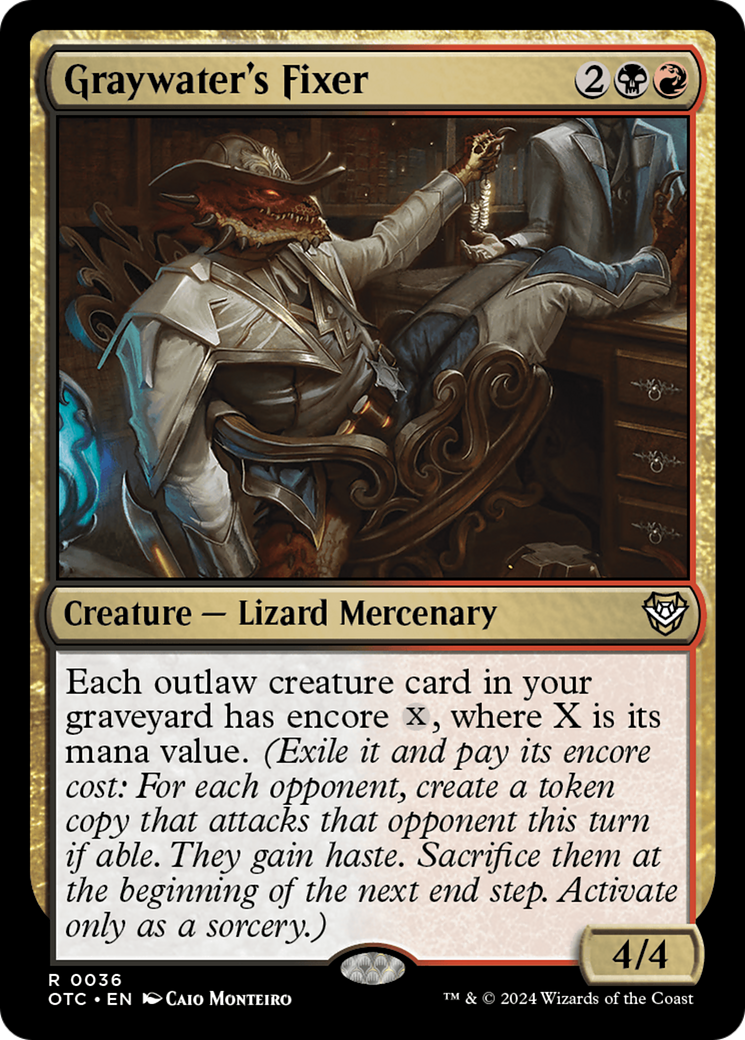 Magic: The Gathering - Graywater's Fixer - Outlaws of Thunder Junction Commander