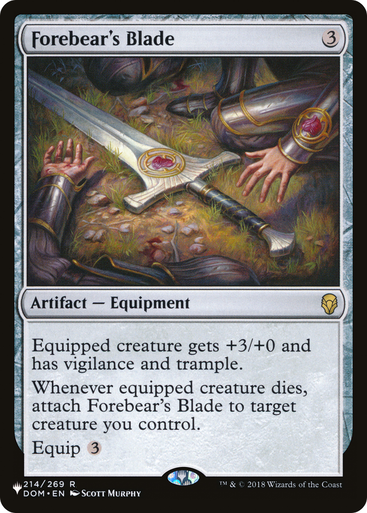 Magic: The Gathering - Forebear's Blade - The List