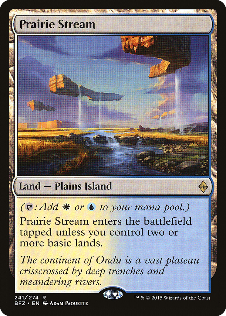 Magic: The Gathering - Prairie Stream Foil - Battle for Zendikar