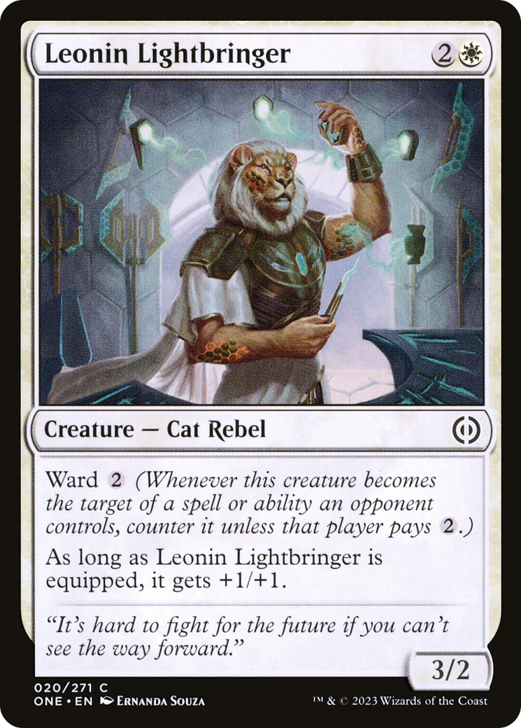 Magic: The Gathering - Leonin Lightbringer Foil - Phyrexia: All Will Be One