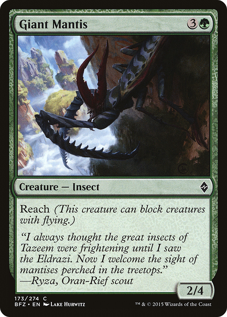 Magic: The Gathering - Giant Mantis Foil - Battle for Zendikar