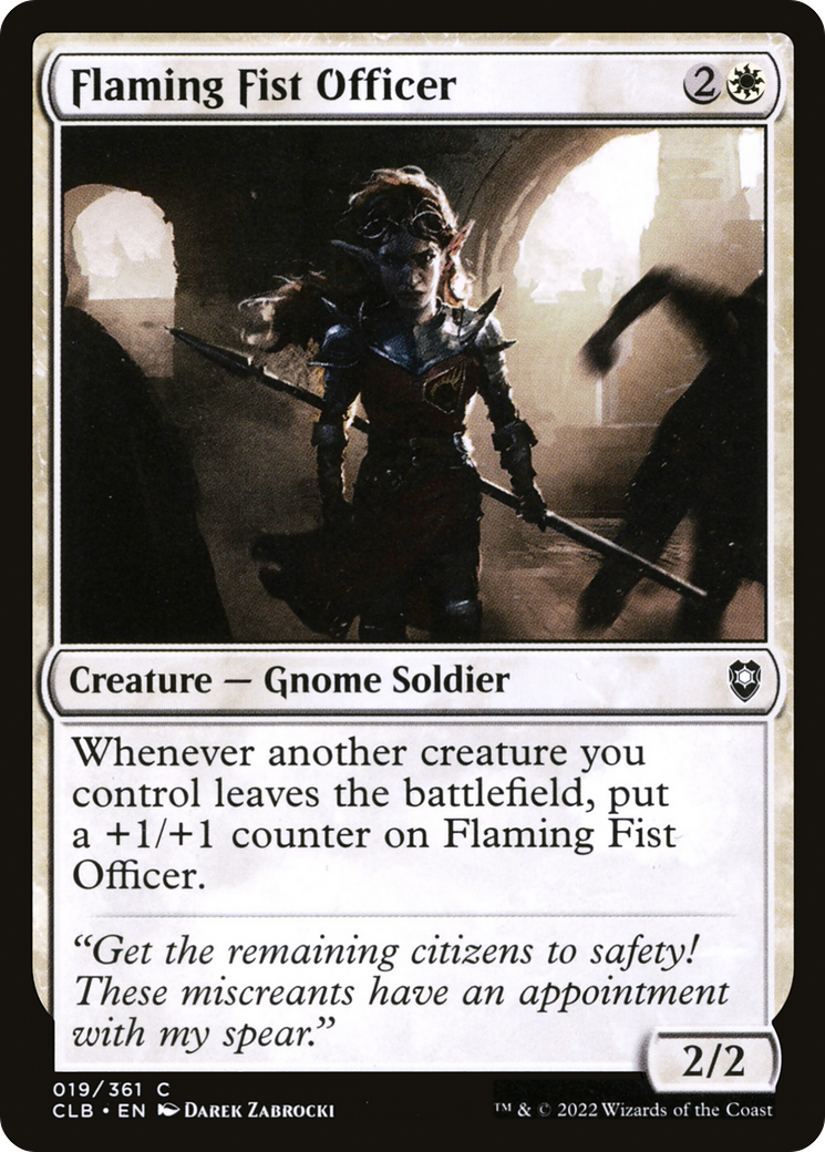 Magic: The Gathering - Flaming Fist Officer - Commander Legends: Battle for Baldur's Gate