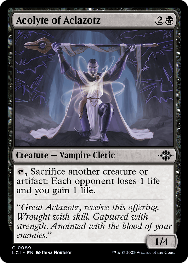 Magic: The Gathering - Acolyte of Aclazotz Foil - The Lost Caverns of Ixalan