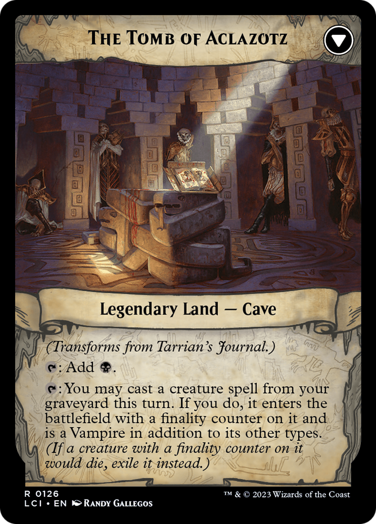 Magic: The Gathering - Tarrian's Journal // The Tomb of Aclazotz Foil - The Lost Caverns of Ixalan