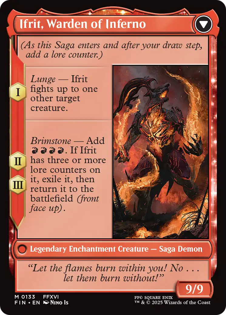Magic: The Gathering - Clive, Ifrit's Dominant // Ifrit, Warden of Inferno Foil - Final Fantasy
