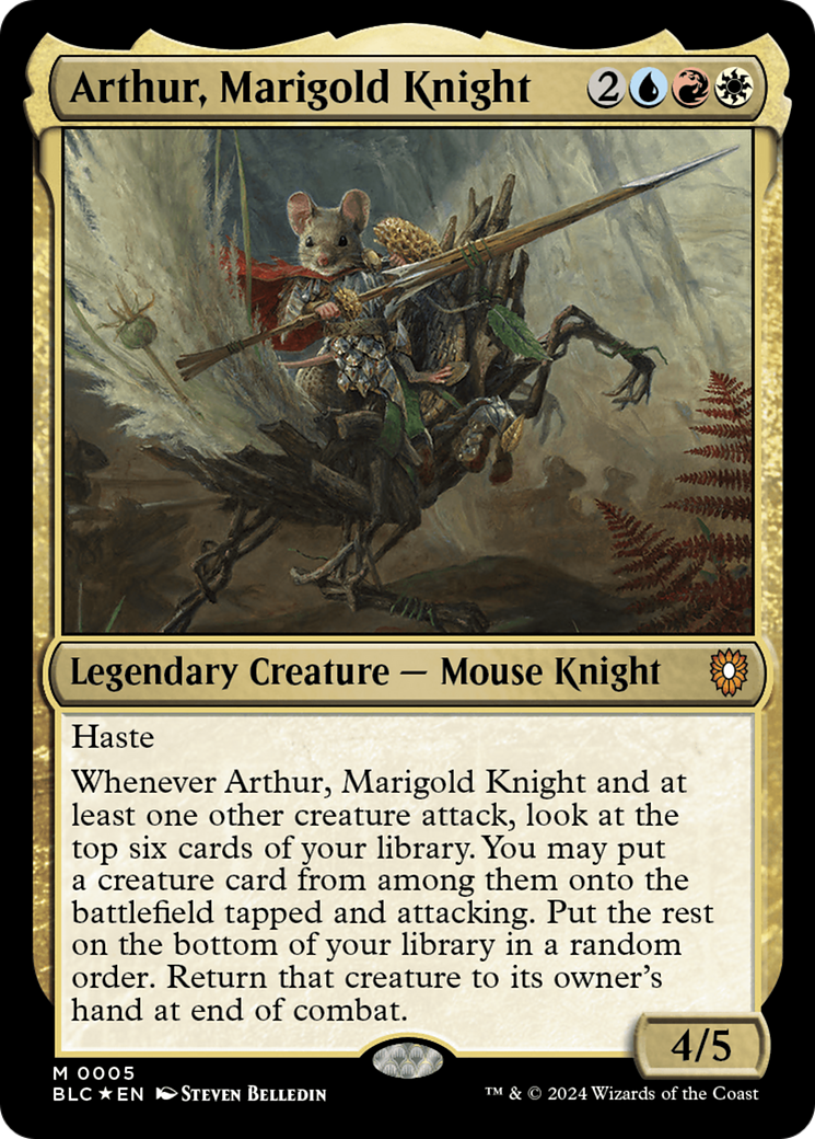Magic: The Gathering - Arthur, Marigold Knight Foil - Bloomburrow Commander