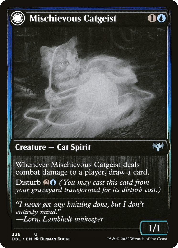 Magic: The Gathering - Mischievous Catgeist // Catlike Curiosity - Innistrad: Double Feature