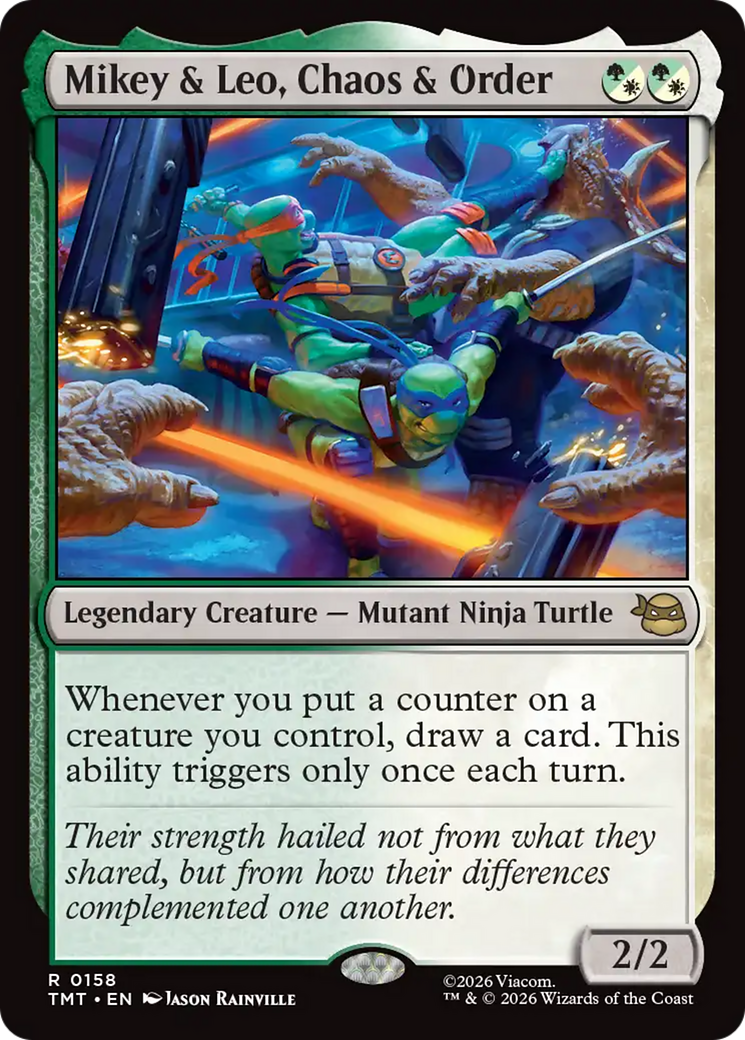 Magic: The Gathering - Mikey & Leo, Chaos & Order Foil - Teenage Mutant Ninja Turtles