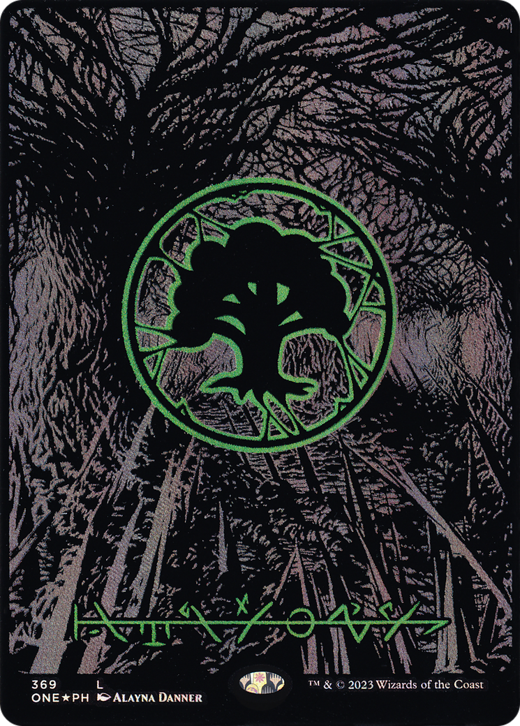 Magic: The Gathering - Forest #369 Foil - Phyrexia: All Will Be One