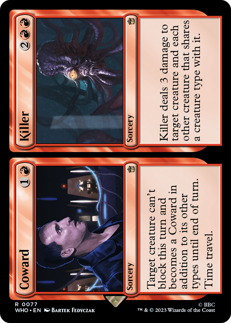 Magic: The Gathering - Coward // Killer Foil - Doctor Who