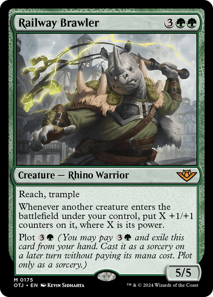 Magic: The Gathering - Railway Brawler Foil - Outlaws of Thunder Junction