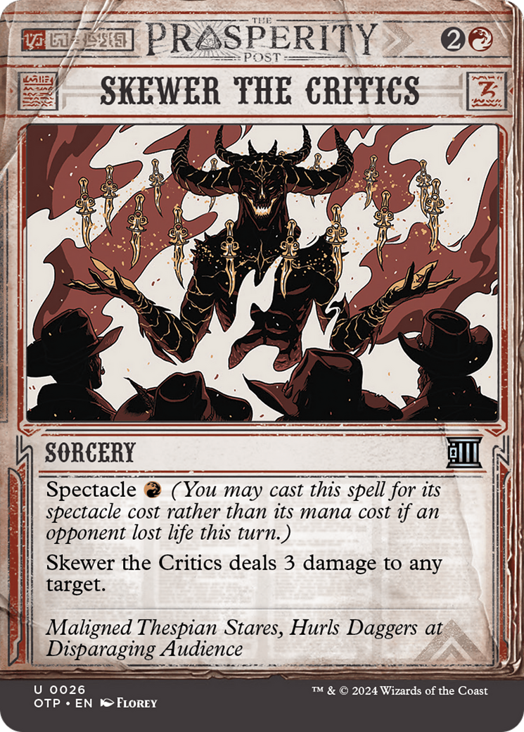 Magic: The Gathering - Skewer the Critics Foil - Breaking News