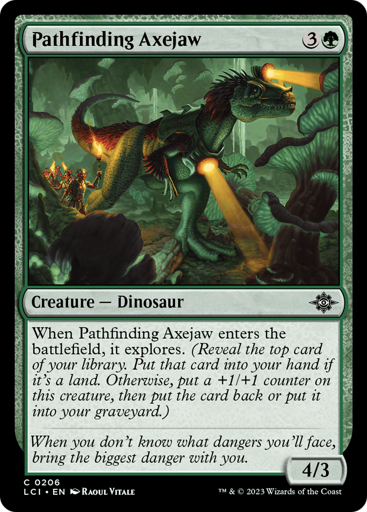 Magic: The Gathering - Pathfinding Axejaw Foil - The Lost Caverns of Ixalan
