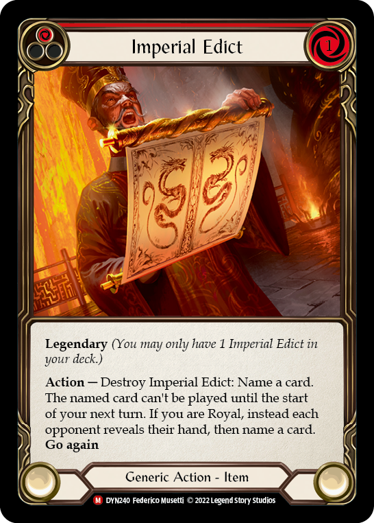 Flesh and Blood - Imperial Edict Cold Foil - Dynasty