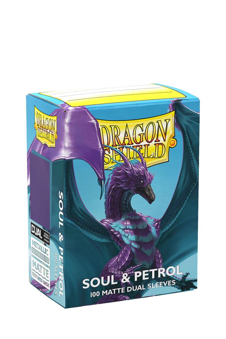 Dragon Shield - 100 Matte Dual Sleeves Standardgrösse - Soul & Petrol