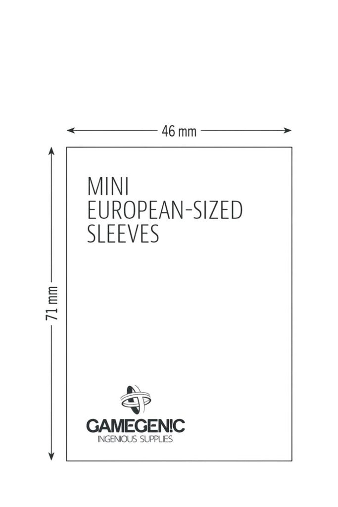 Gamegenic - 50 Matte Board Game Sleeves Mini European
