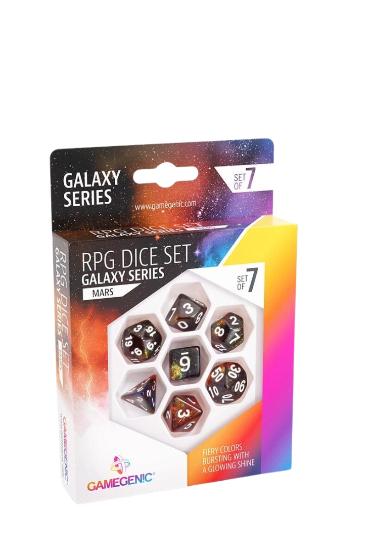 7er-Pack RPG-Set Würfel - Galaxy Series - Mars