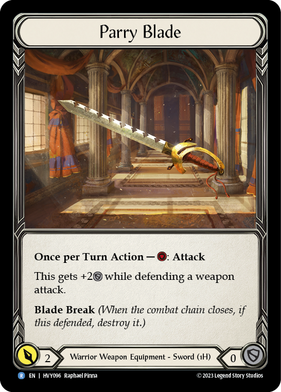 Flesh and Blood - Parry Blade Cold Foil - Heavy Hitters