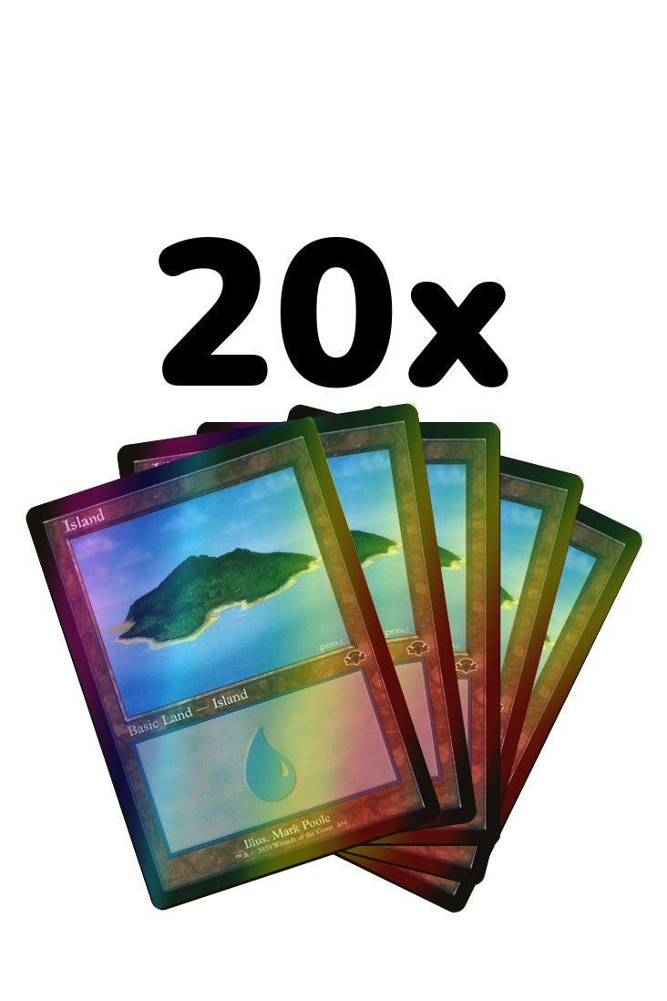 Magic: The Gathering - 20 Retro Basic Lands - Island - Englisch
