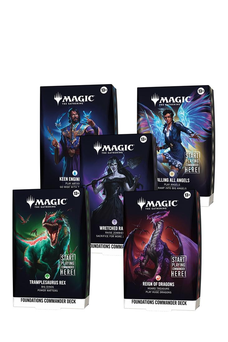 Magic: The Gathering - Foundations Commander Alle 5 Decks - Englisch