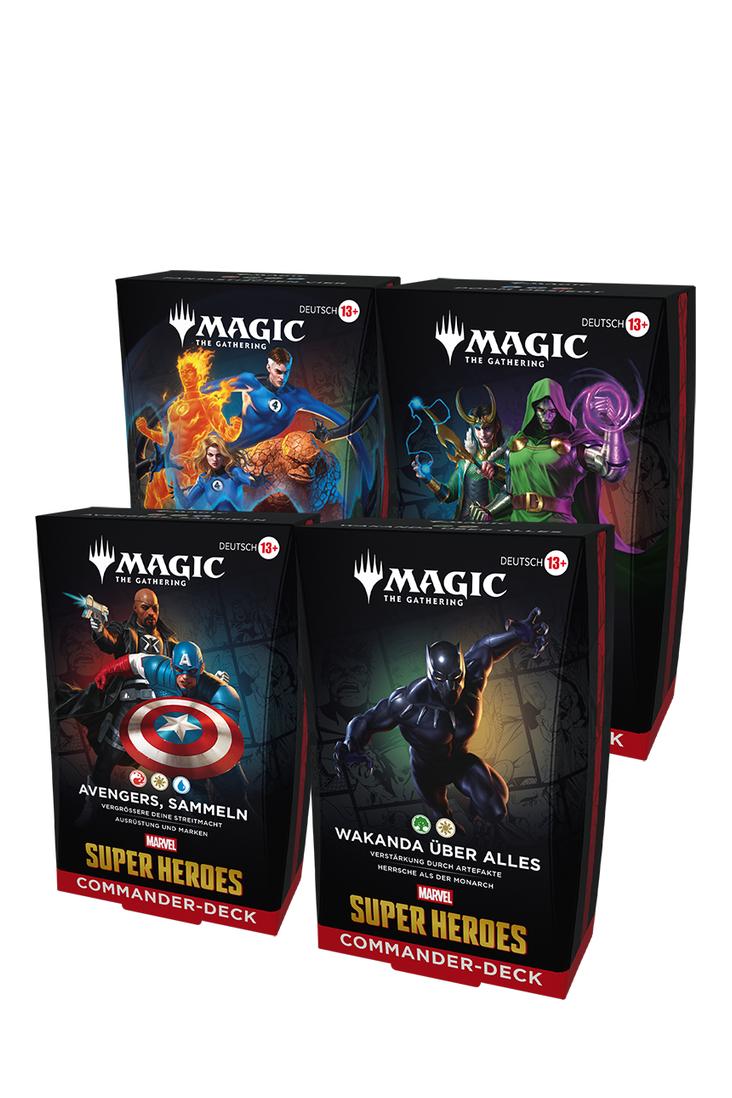Magic: The Gathering - Marvel Super Heroes Commander Alle 4 Decks - Deutsch