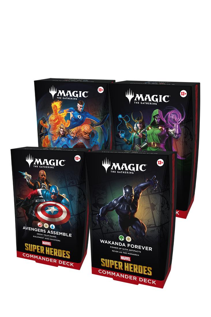 Magic: The Gathering - Marvel Super Heroes Commander Alle 4 Decks - Englisch