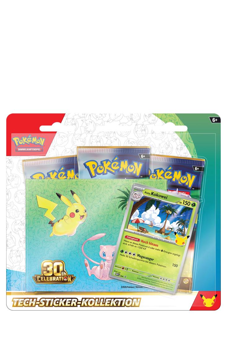 Pokémon - 30 Jahre Tech-Sticker-Kollektion - Alola-Kokowei - Deutsch