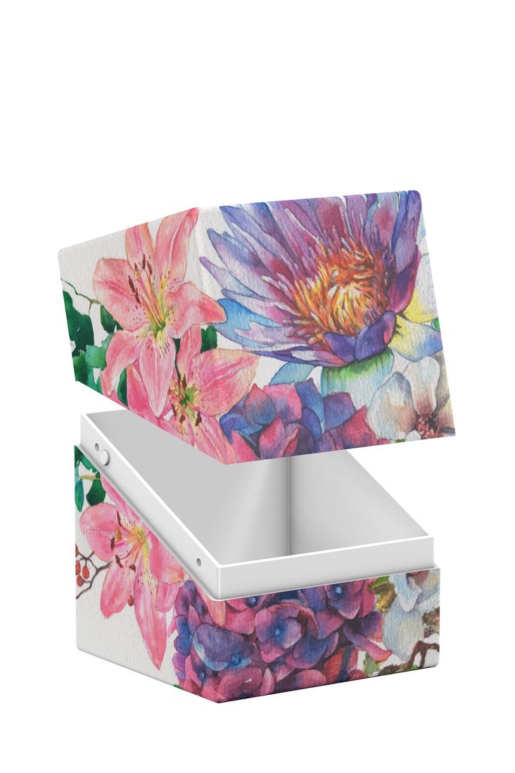 Ultimate Guard - Return To Earth Boulder 100+ Deck Case - Coral Places - Lotus Bloom