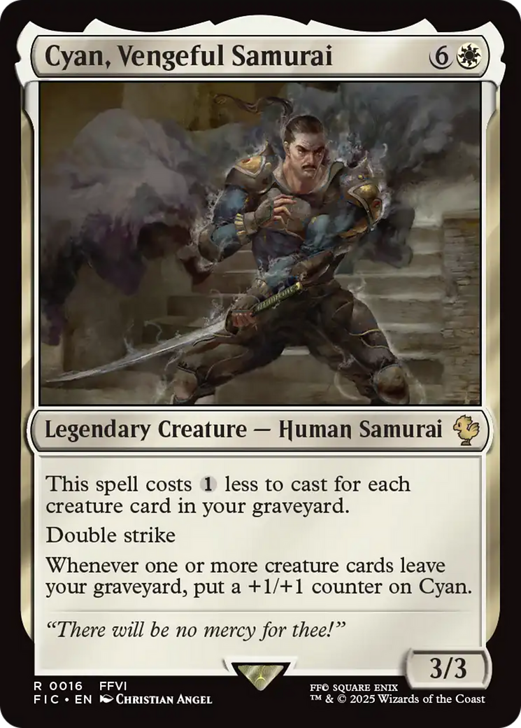 Magic: The Gathering - Cyan, Vengeful Samurai - Final Fantasy Commander
