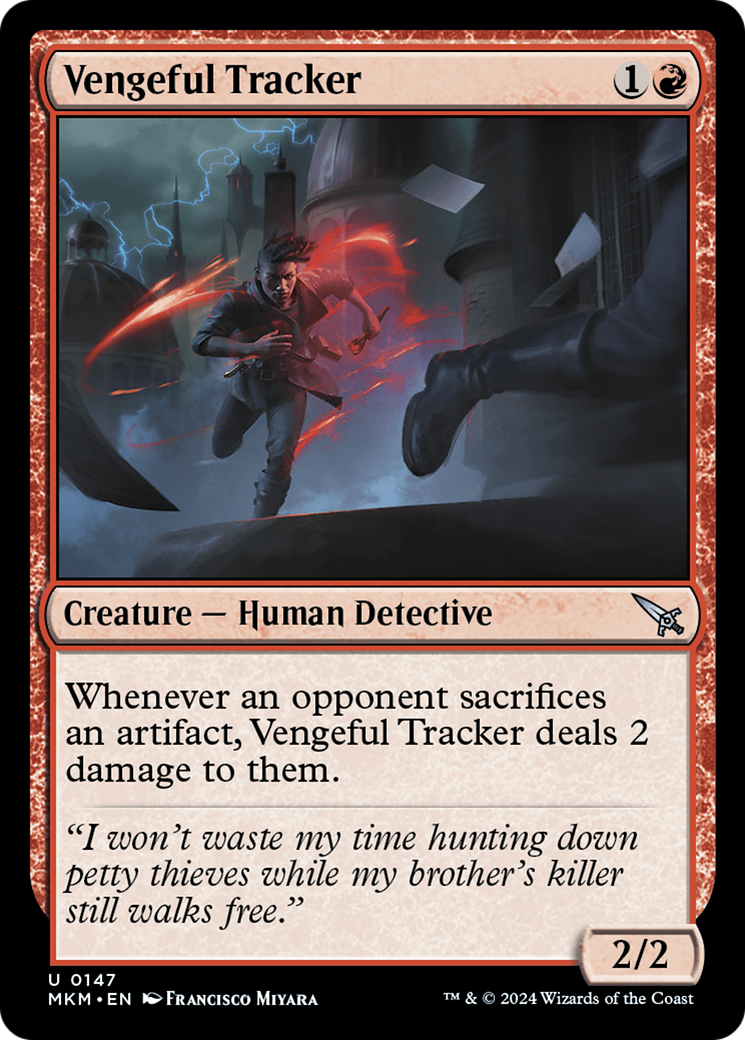 Magic: The Gathering - Vengeful Tracker Foil - Murders at Karlov Manor