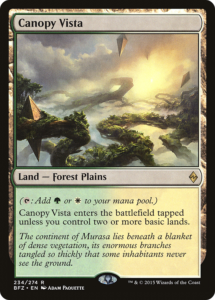 Magic: The Gathering - Canopy Vista Foil - Battle for Zendikar