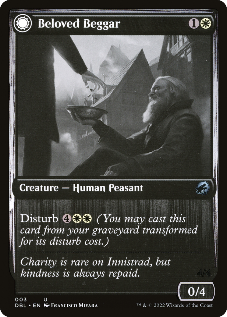 Magic: The Gathering - Beloved Beggar // Generous Soul Foil - Innistrad: Double Feature