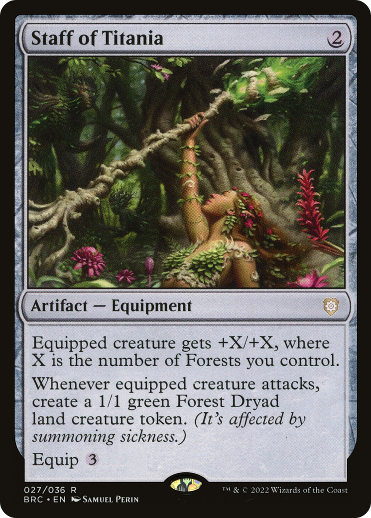 Magic: The Gathering - Staff of Titania Foil - The Brothers' War Commander