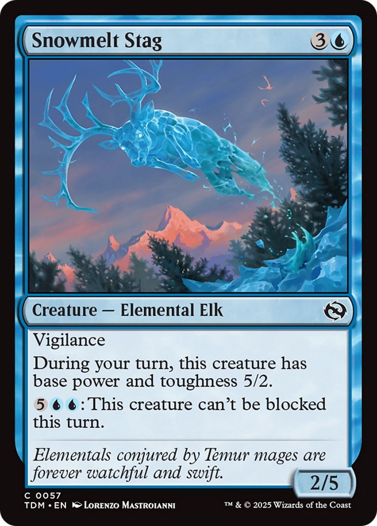 Magic: The Gathering - Snowmelt Stag Foil - Tarkir: Dragonstorm