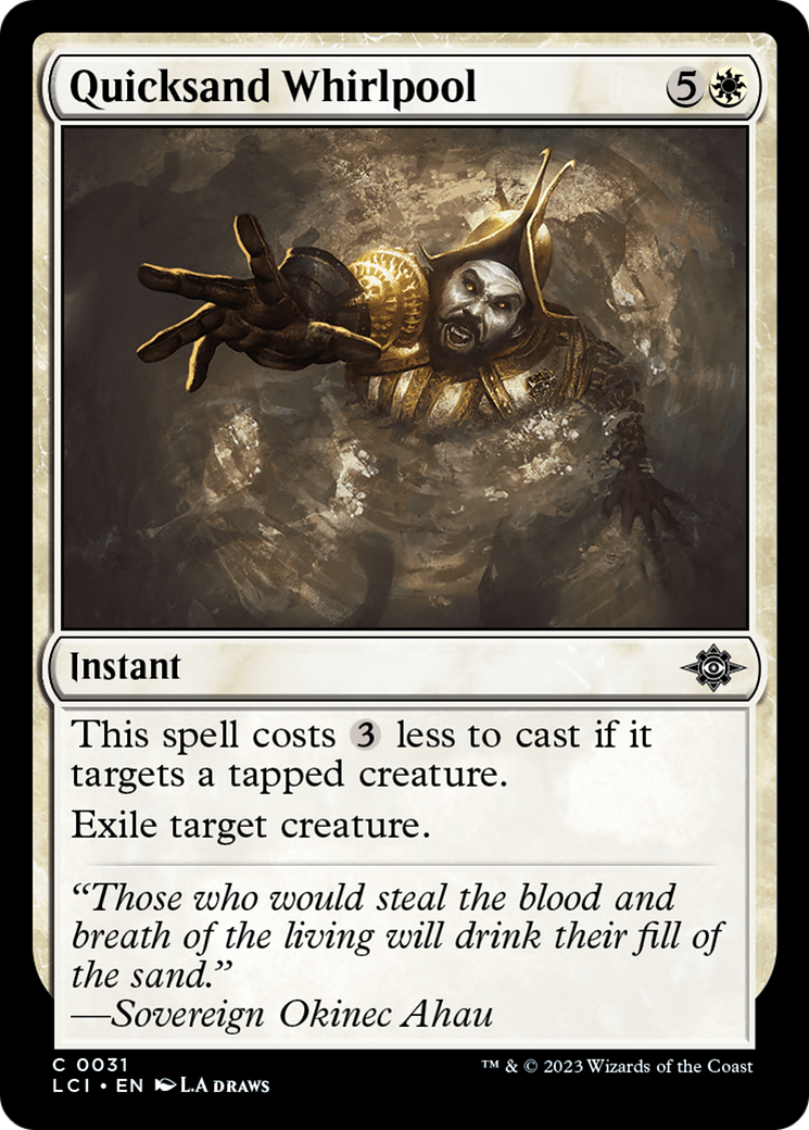 Magic: The Gathering - Quicksand Whirlpool Foil - The Lost Caverns of Ixalan