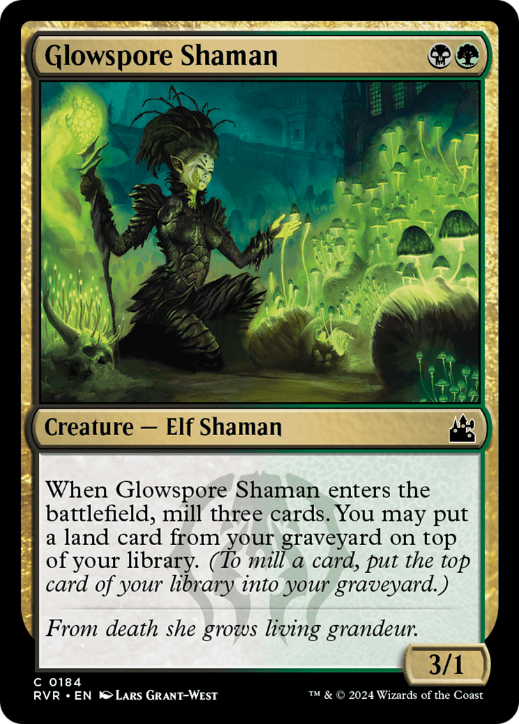 Magic: The Gathering - Glowspore Shaman Foil - Ravnica Remastered