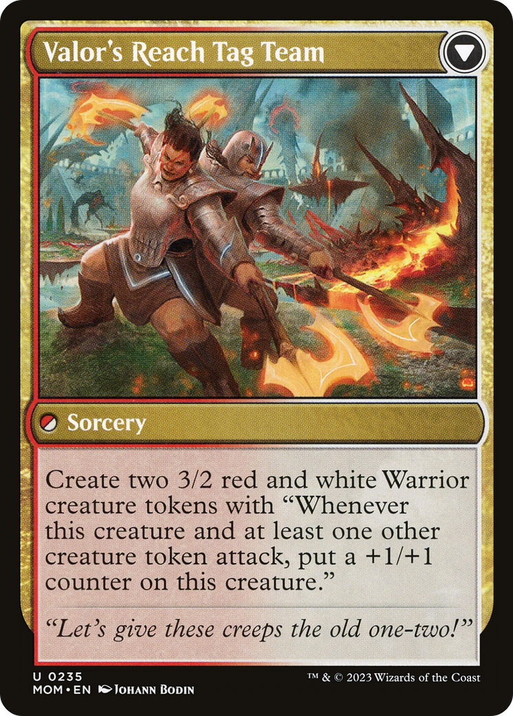 Magic: The Gathering - Invasion of Kylem // Valor's Reach Tag Team Foil - March of the Machine
