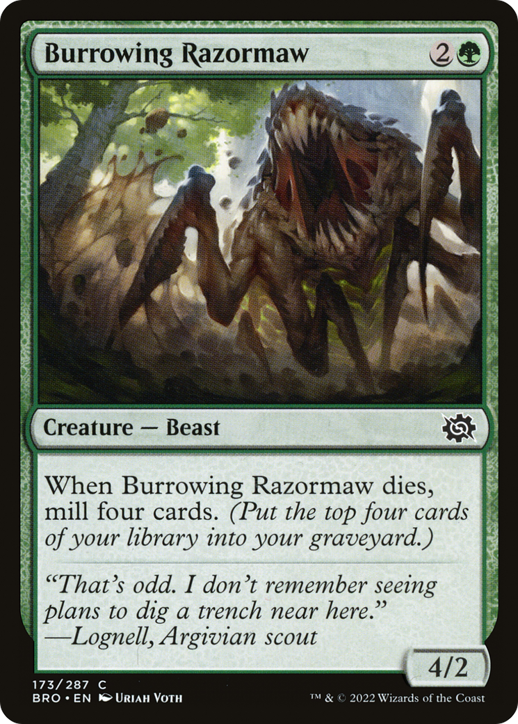 Magic: The Gathering - Burrowing Razormaw Foil - The Brothers' War