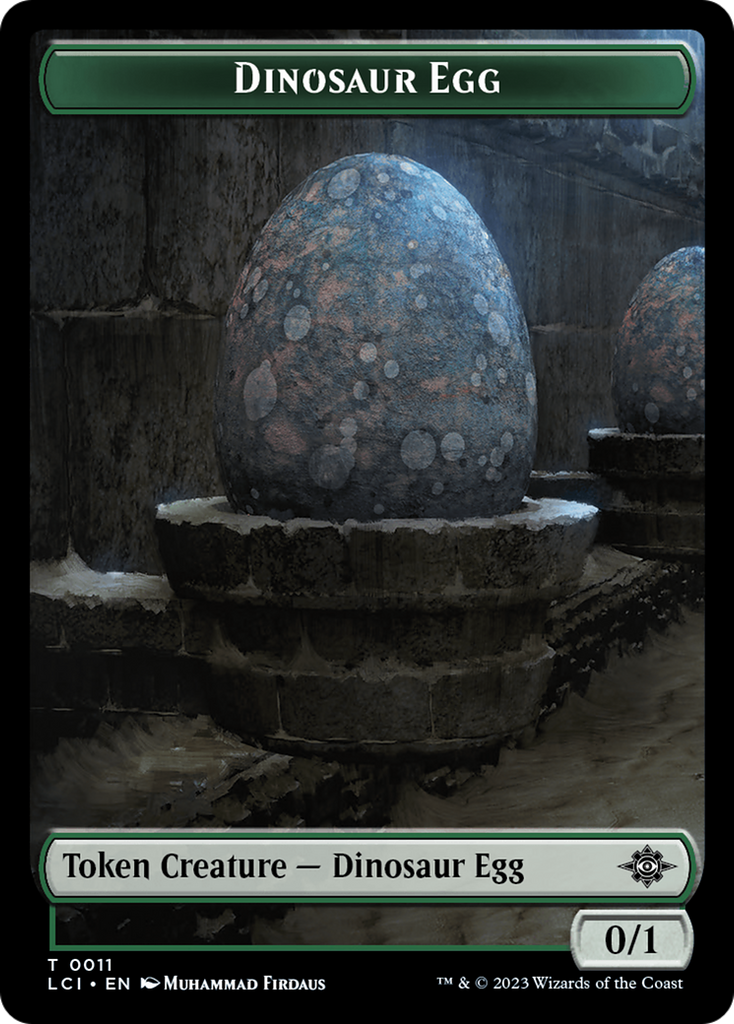 Magic: The Gathering - Dinosaur Egg Token - The Lost Caverns of Ixalan Tokens