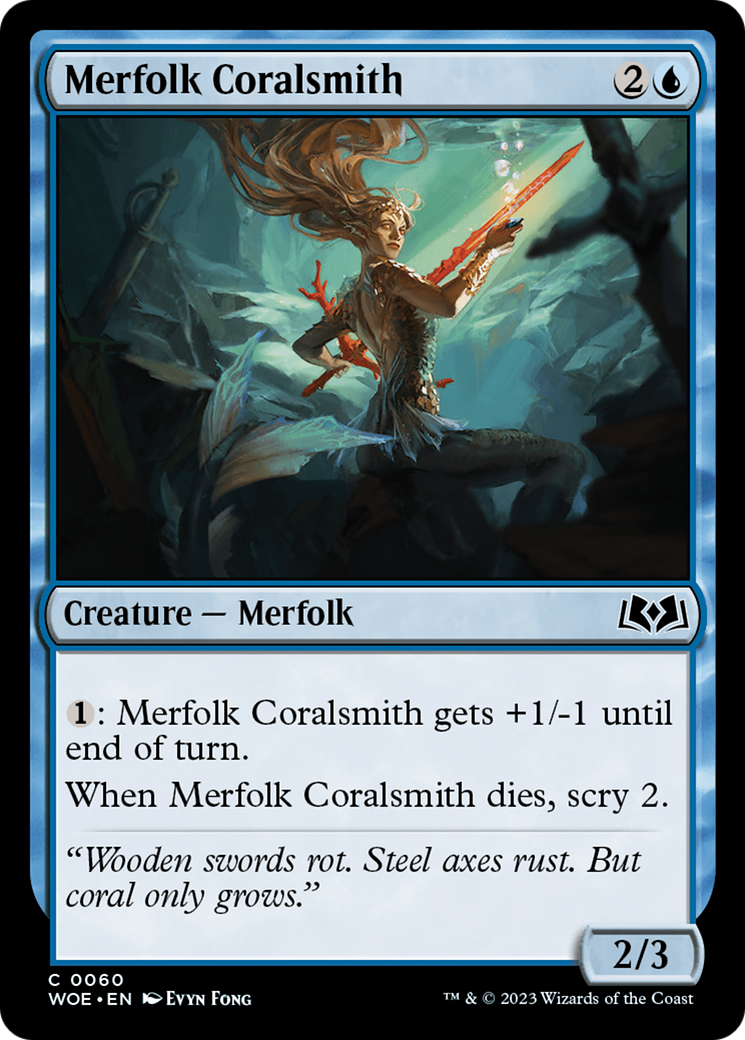 Magic: The Gathering - Merfolk Coralsmith Foil - Wilds of Eldraine